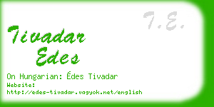 tivadar edes business card